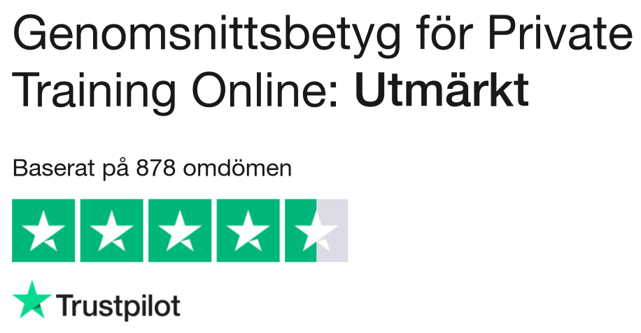 PT Online - Private Training Online - Trustpilot betyg